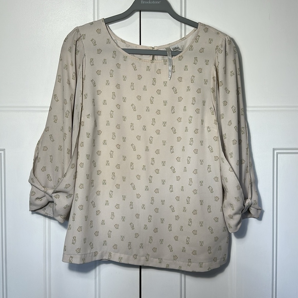 Lauren Conrad 3/4 sleeve dress top
* Owl pattern